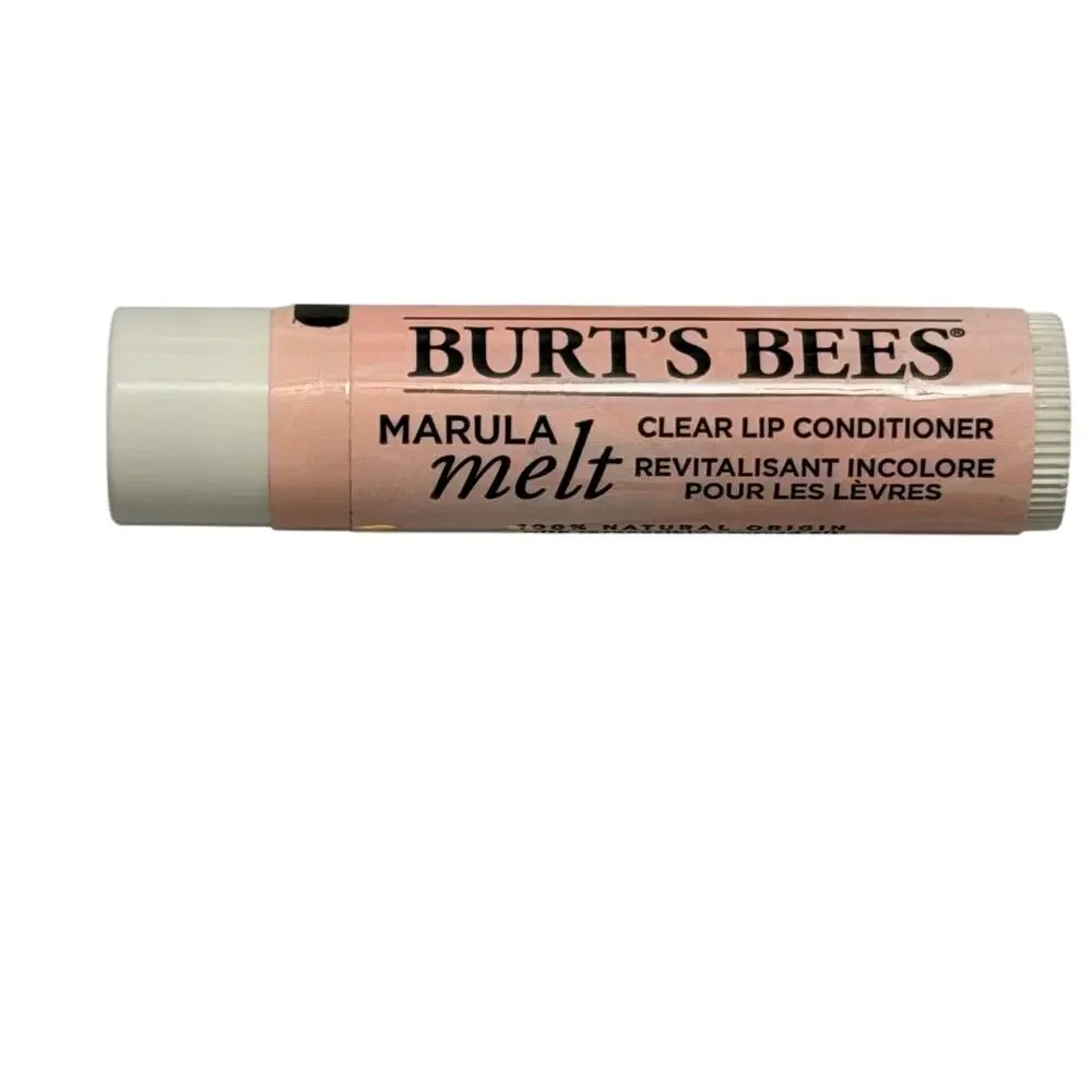 Burt’s Bees Marula Melt Clear Lip Conditioner Lot .15 oz Natural Origin 3 NEW